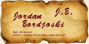 Jordan Borđoški vizit kartica